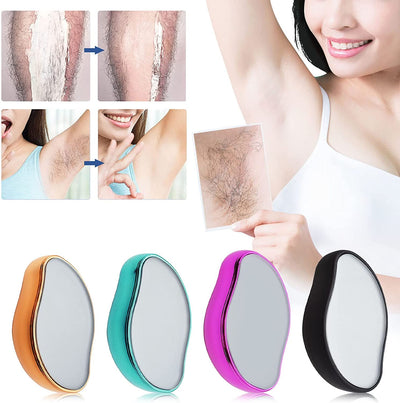 ECVV Hair Eraser for Women and Men, Reusable Crystal Hair Remover Magic Painless Exfoliation Hair Removal Tool, Magic Hair Eraser for Back Arms Legs