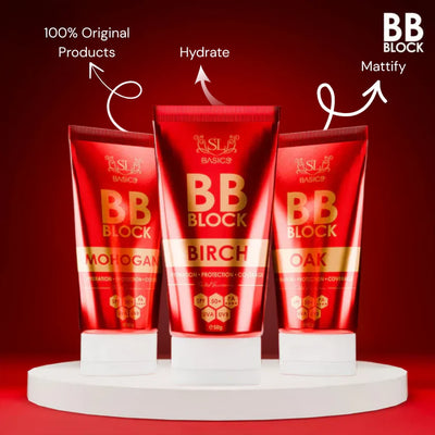 SL Basics BB Block SPF 50+ Tinted Sunscreen – Hydrating & Protective BB Cream with Vitamin E & Lotus Extract (50ml)