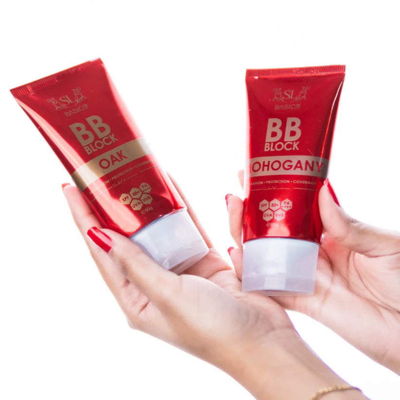 SL Basics BB Block SPF 50+ Tinted Sunscreen – Hydrating & Protective BB Cream with Vitamin E & Lotus Extract (50ml)